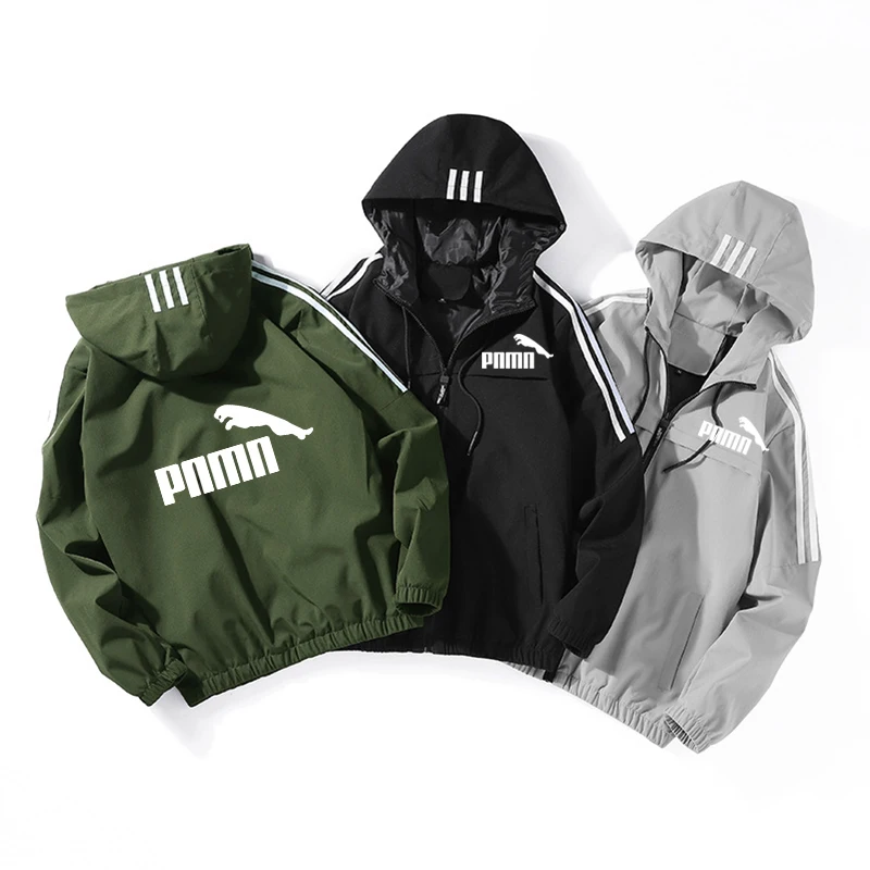 

Men's Jacket Bomber Clothing Mens Spring Autumn Warm Fashion Hooded Windbreaker Zipper Men Jacket Casual Windproof Outdoor Coat