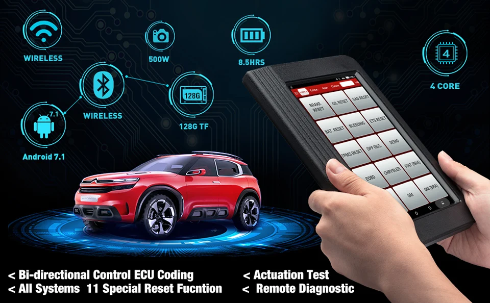 Launch X431 V 8 дюймов Автомобильная полная система OBD2 сканер Диагностический авто инструмент OBDII код ридер Поддержка Bluetooth/Wifi многоязычный