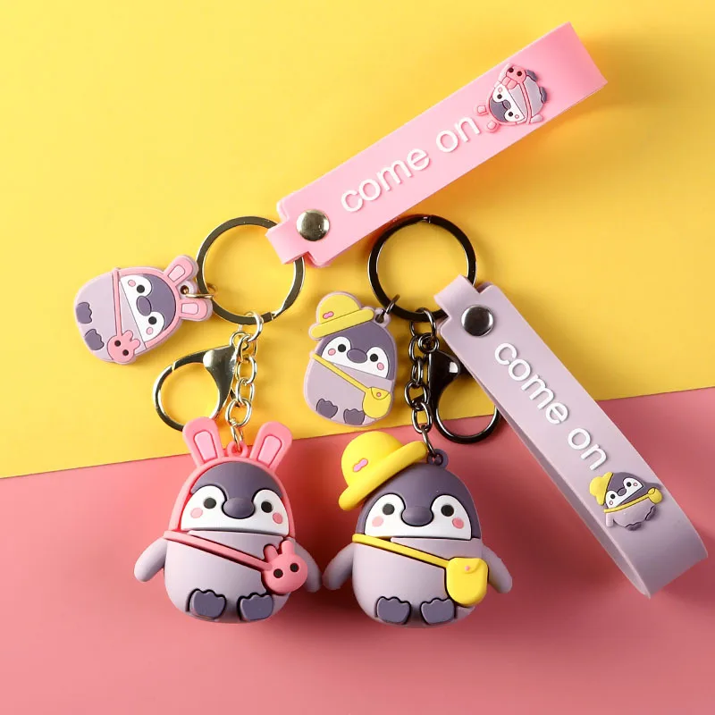 

Super Cute Penguin Keychian Lovely Bag Positive Energy Animal Key Chianbackbag Decoration Girl Kids Birthday Gift