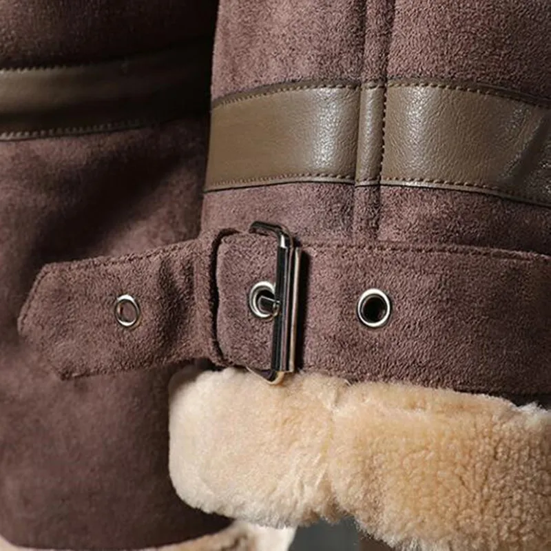 

2021 Brand clothing Men winter keep warm Woolen Coats Men's granular woollen cloth Double sided Woolen Jackets Plus size S-5XL