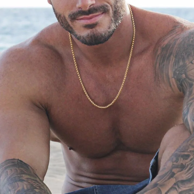 Мужские Звенья из нержавеющей стали толстые золотистые звенья мужской подарок