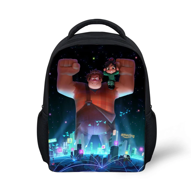 Cartoon Kindergarten Baby Backpack Wreck-It Ralph Pattern Kids Book Bags 3D Anime Design Boys Girls Small School Bags