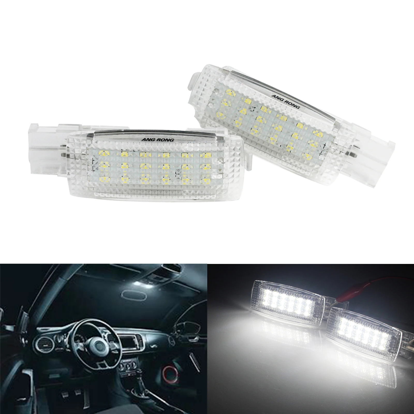 Светодиодный зеркальный светильник ANGRONG 2x Canbus для VW Eos Golf Jetta Passat CC Polo Tiguan