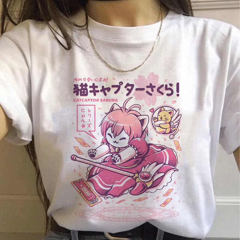 Женская футболка Kawaii Sakura Magic Girl