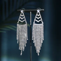 womens jewelry wholesale big earring trendy rhinestone jwellery chain long earings for women 2021 trend wedding earrings