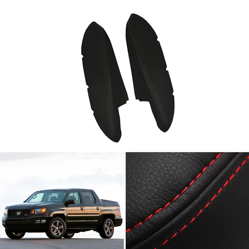 

Microfiber Leather Car-styling Interior 2pcs Front Door Armrest Cover Trim For Honda Ridgeline 2009 2010 2011 2012 2013 2014