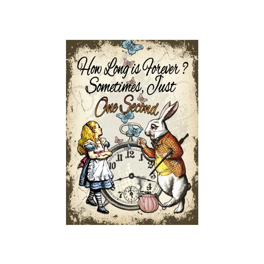 Декоративный настенный постер Алиса и белый кролик для гостиной Современная