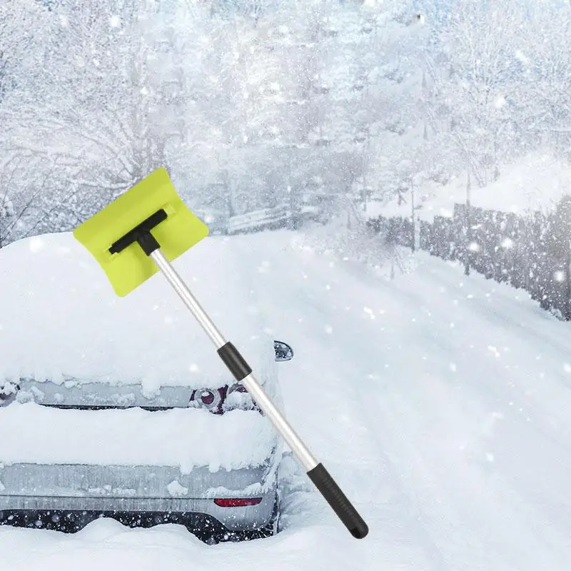 

Retractable Winter Car Snow Shovel Snow Cleaning Glass Deicing And Frosting 180 Degree Rotating Aluminum Alloy Non-slip Handle