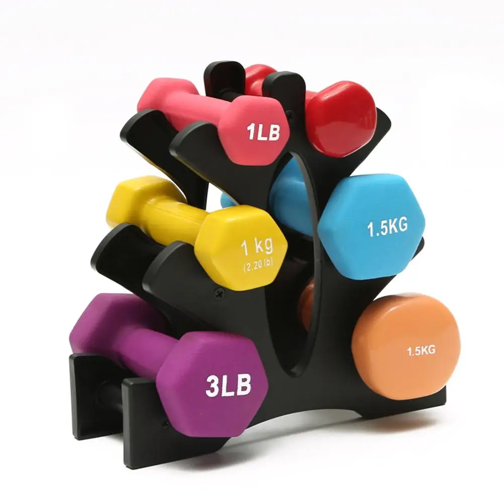 

3-Tier PVC Dumbbell Storage Rack Stand For Multilevel Hand Weight Tower Stand For Gym Organization