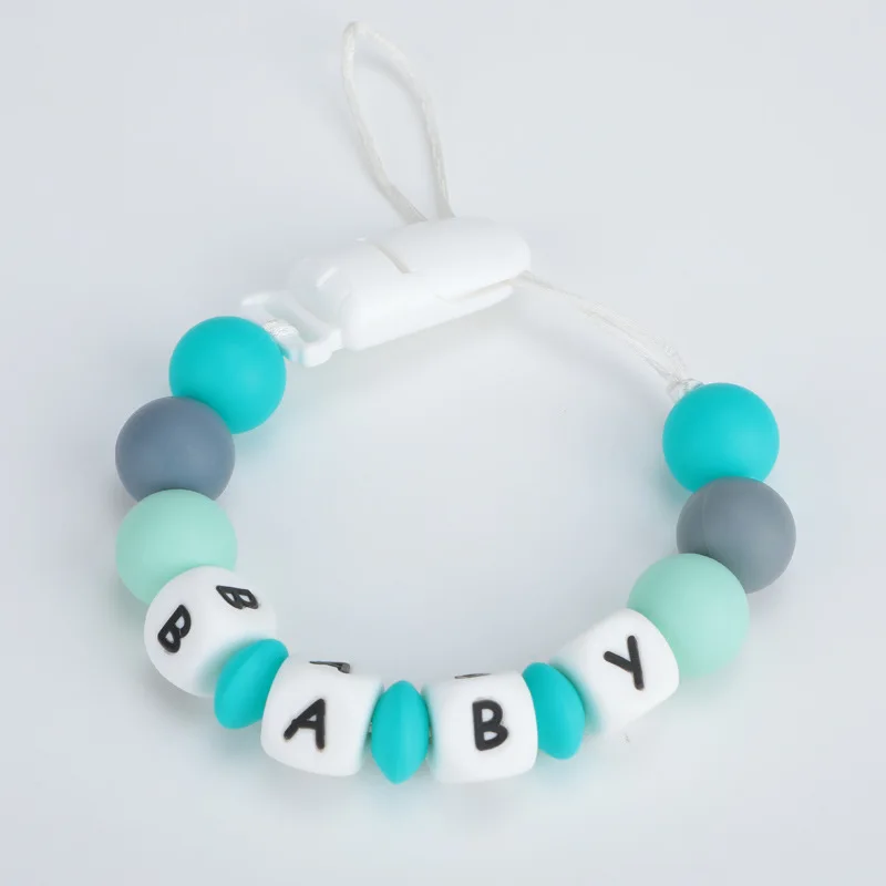 Chip Dale Custom Baby Personalize Name pacifier Clip Chain Silicone Beads Soother Chew Teether Toy Nipple Holder | Мать и ребенок