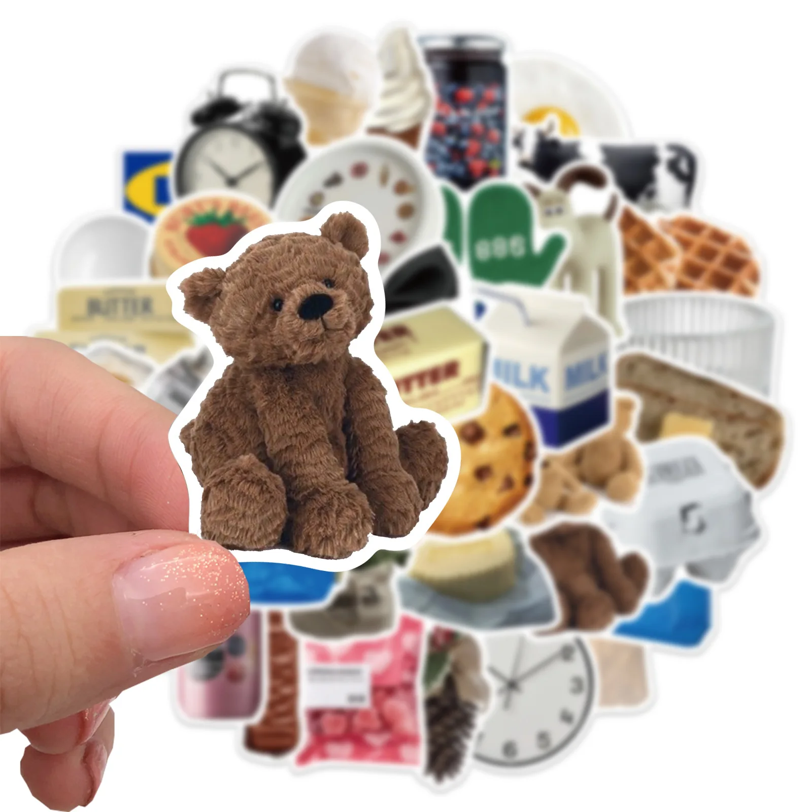 

50 PCS Cute Cookie Picnic Milk Kawaii Stickers DIY Travel Luggage Guitar Fridge Laptop Cool Waterproof Graffiti Kid Decal