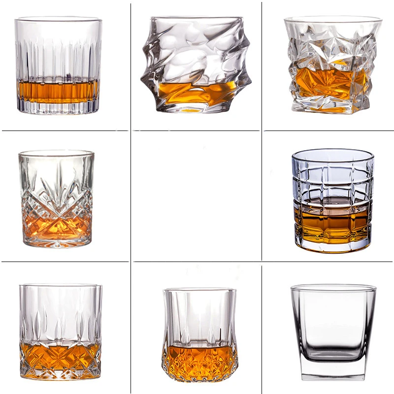 

Whiskey Glass Crystal Glass European Style Spirit Glass Thickened Beer Glass Glass Water Glass Bar Foreign Wine Glass Wine Set