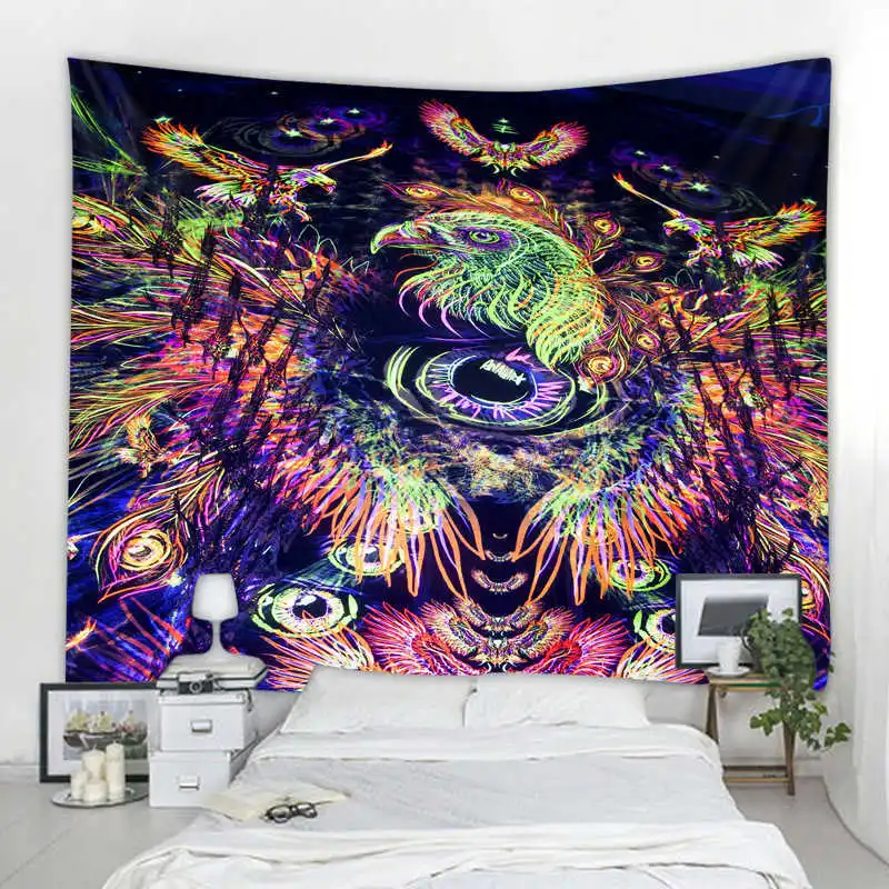 

Animal Psychedelic Art Tapestry Home Decoration Tapestries Bedroom Dormitory Bedside Decoration Abstract Background Cloth