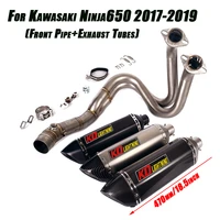 for kawasaki ninja 650 2017 2018 2019 motorcycle front middle pipe connect exhaust muffler tube replace original full set system