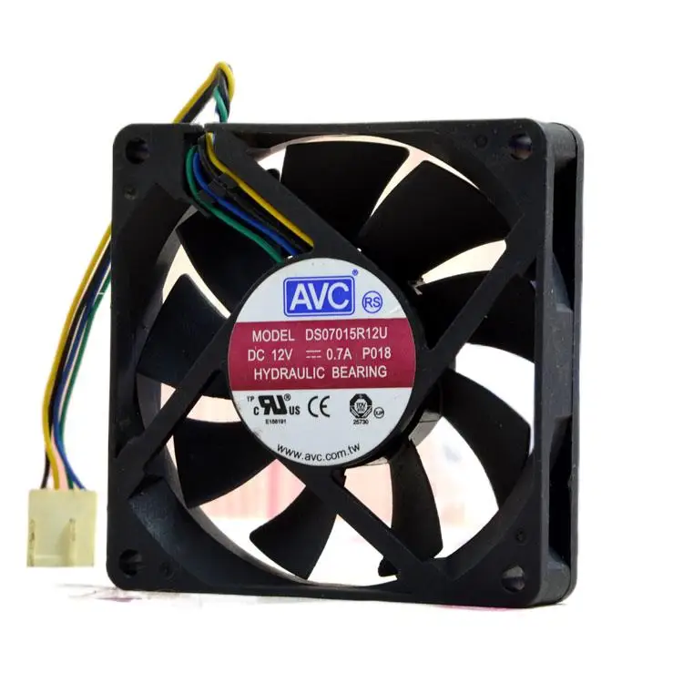 Вентилятор ЦП AVC Ds07015r12u 7015 7 см 12 В а 4 провода AMD предназначенный для контроля