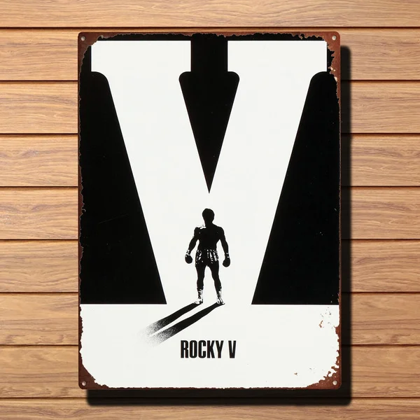 

ROCKY V Decor Bar Pub Home Vintage Metal Tin Sign Retro Tin Plate Sign Wall Art Decor Poster