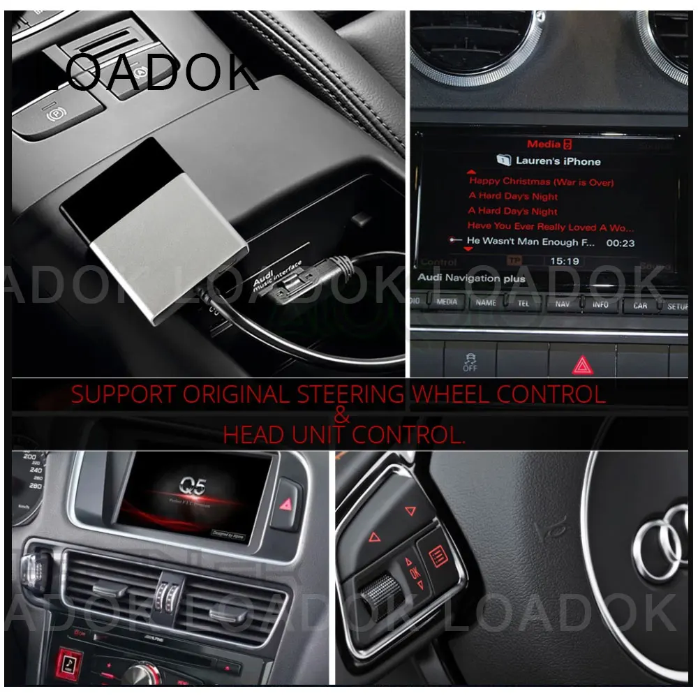 $71.28 Car Bluetooth 5.0 Hifi Music Receiver Module for Mercedes-Benz for Audi for VW MDI AMI MMI Media Interface AUX Cable Adapter