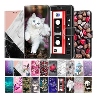 colored painted magnetic flip wallet case for xiaomi redmi 8 9 9a 9c 9t note 8 8t 9 pro 9s 9t note9 card holder stand book cover