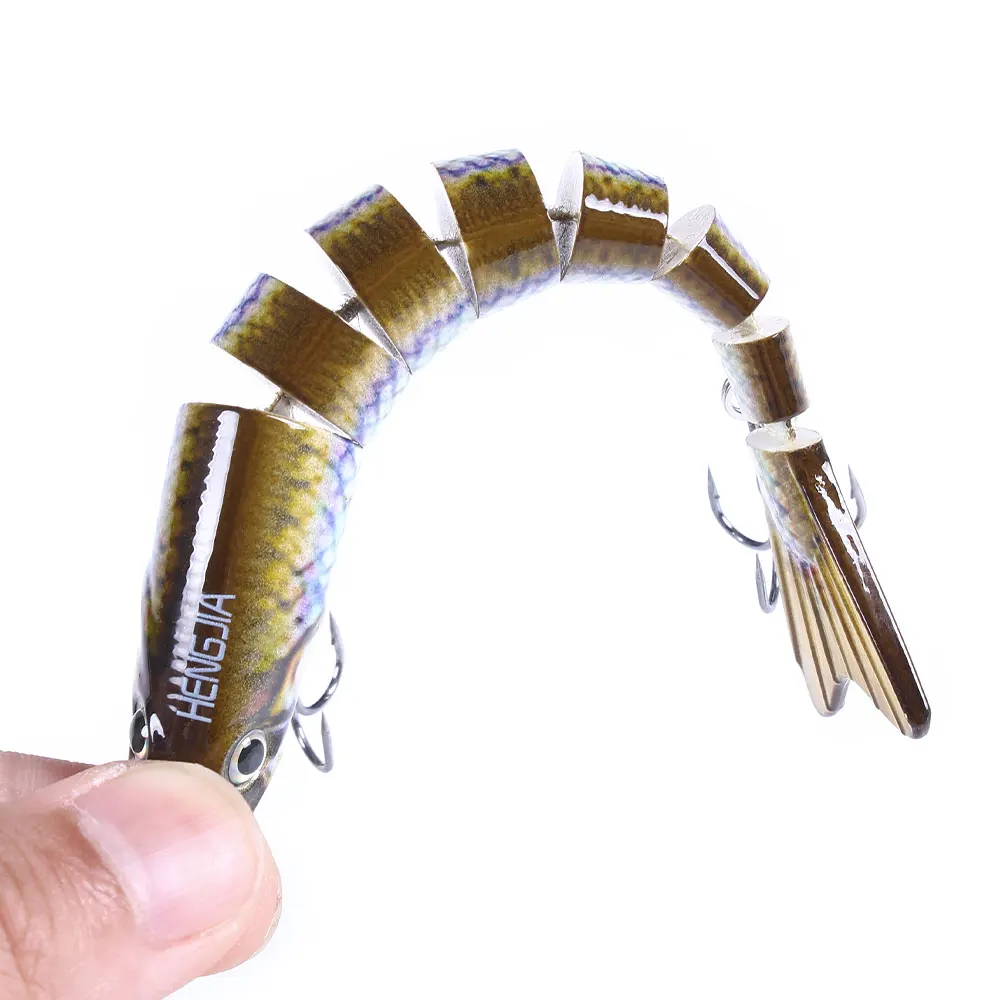 

HENGJIA Fishing Wobbler18G/27G 3 Size 1pcs Multi Segment Swimbait Artificial Hard Bait Sinking Lure Crankbait Fishing Tackle