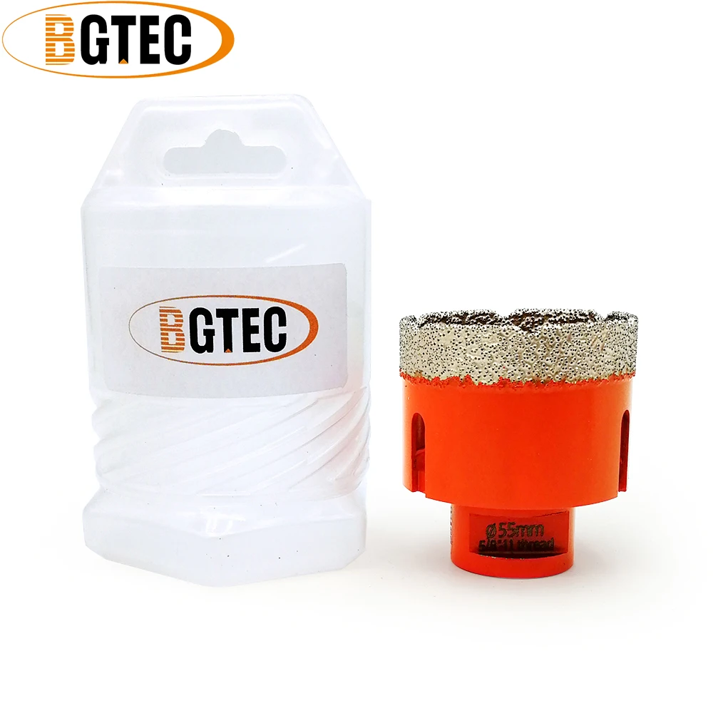 BGTEC 1 шт. 55 мм вакуумная паяная фарфоровая Керамическая Плитка сверло сердечник