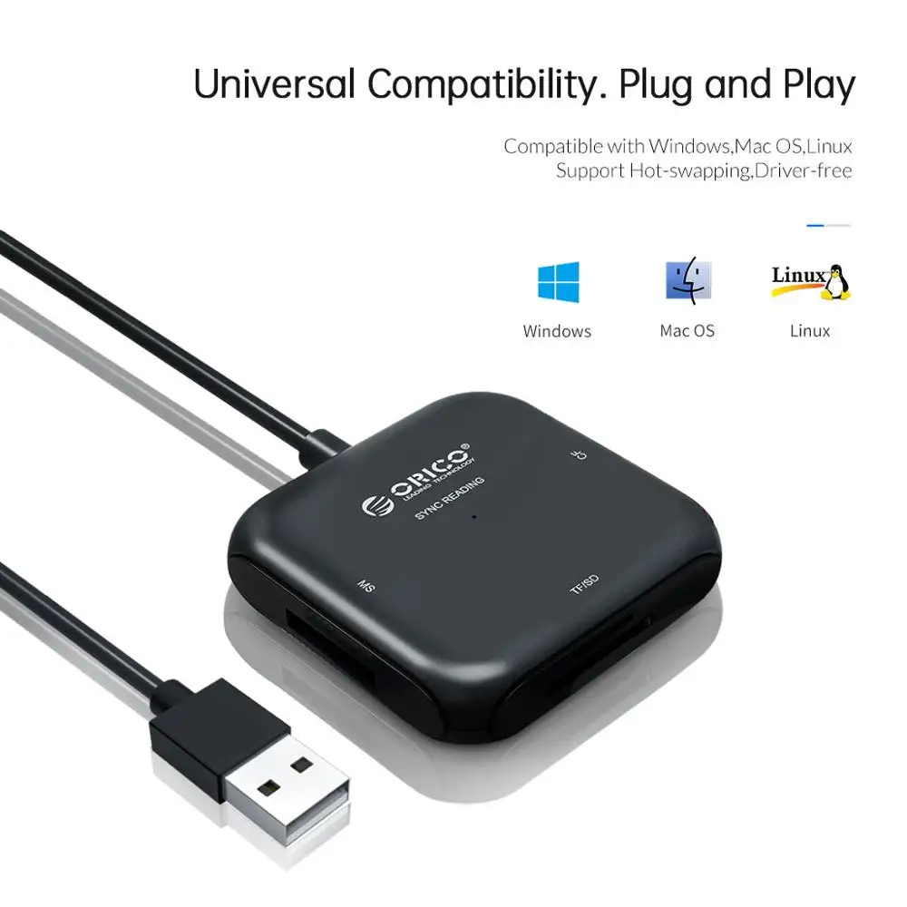 Устройство для чтения и записи карт памяти ORICO OTG 4 в 1 USB 3 0 TF/SD/MS/CF | Компьютеры офис