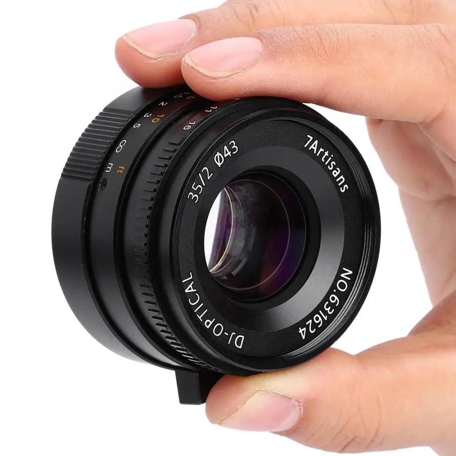 7 ремесленников 35 мм полная Рамка F2.0 Ручная настройка апертуры Фокус объектив для