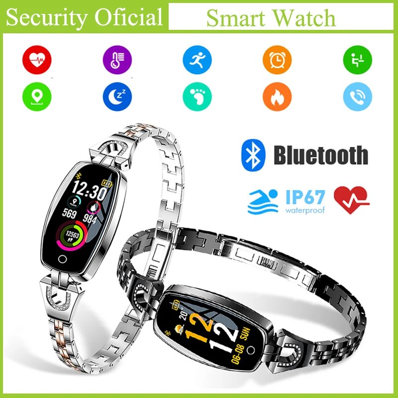 Fitness Bracelet Sport Women Smart Watches Heart Rate Monitoring Bluetooth For Android IOS Alarm Clock Best Gift for Girls | Электроника