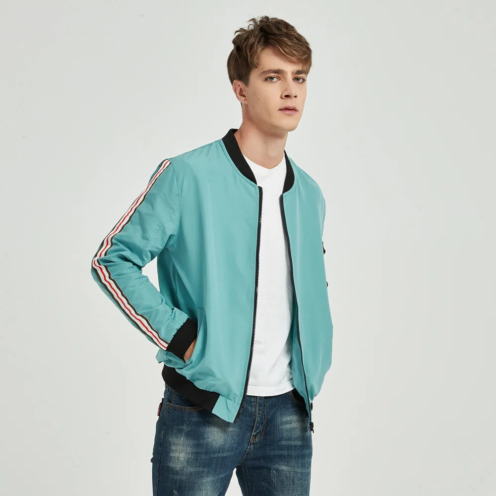 2020 Spring Men Sport Fashion Baseball Jacket Double Layer Zipper Male Casual Coat for Running Cycling Sportwear | Спорт и