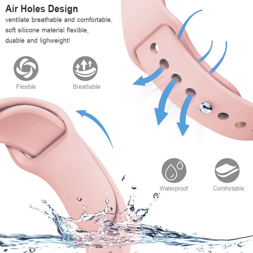 Silicone strap for Samsung Galaxy watch 4 classic/Active 2 44mm 40mm/3 45mm 41mm/46mm/42mm Bracelet Huawei watch GT 2e pro Band