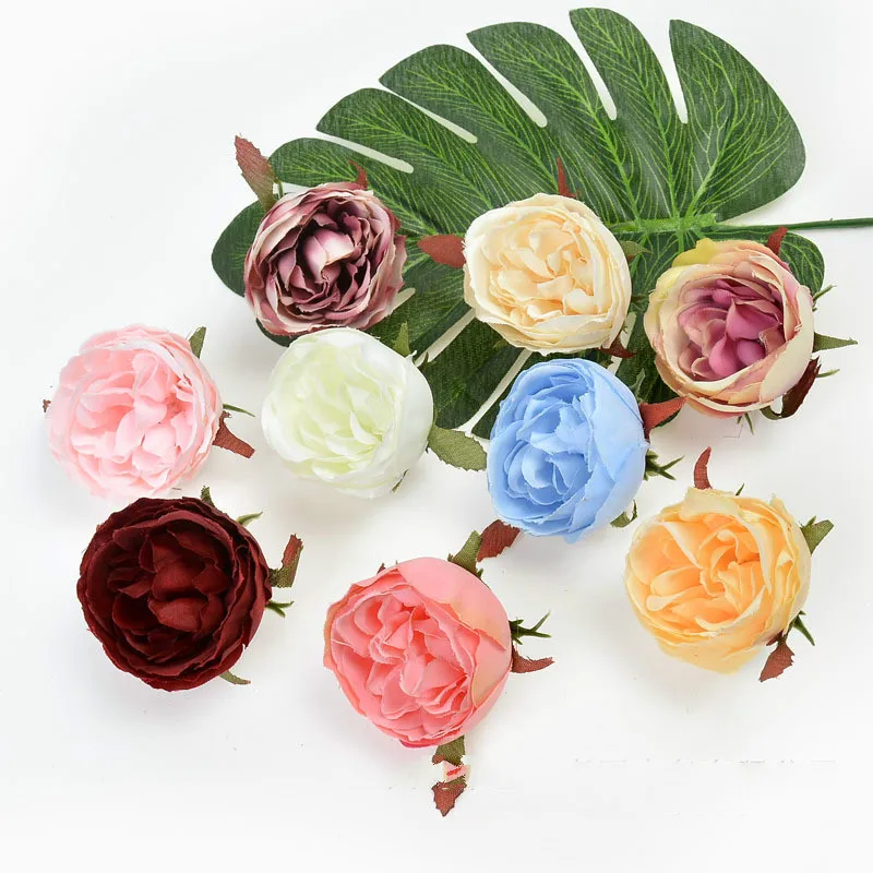 5 шт./лот имитация пиона Цветочная головка DIY ремесло искусственный цветок