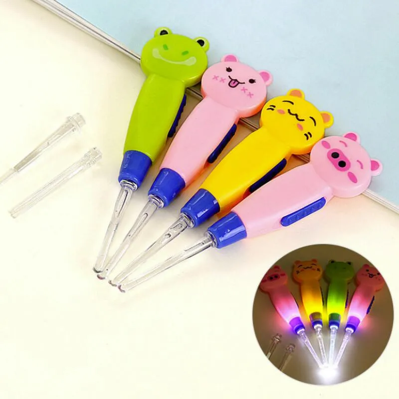 

Baby Care Ear Spoon Light Child Ears Cleaning with Light Wholesale Earwax Spoon Digging Luminous Dig Ear Cartoon Spoons