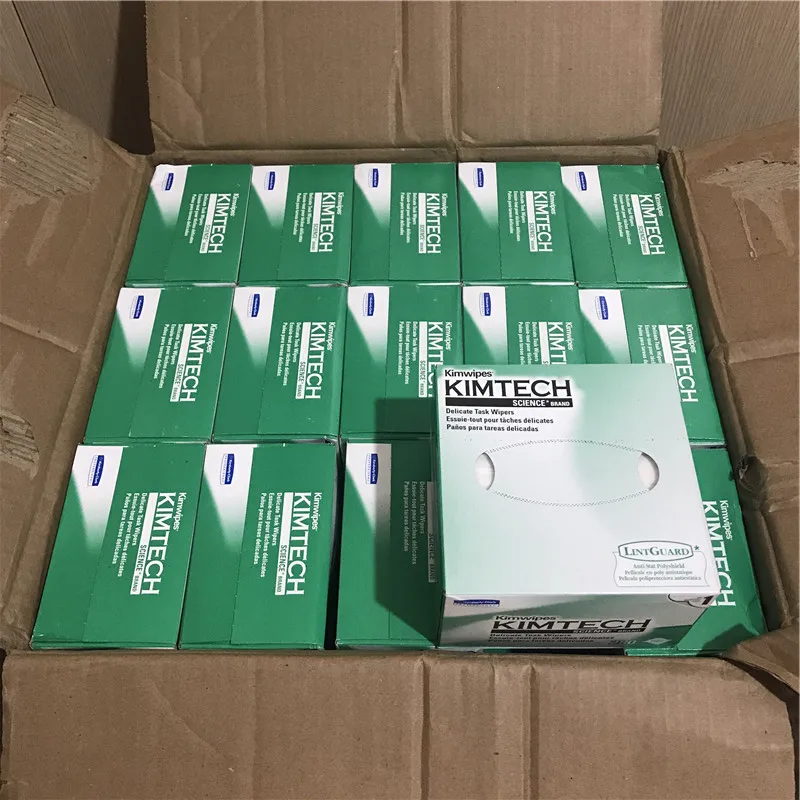 Factory Price KIMTECH Kimwipes Fiber cleaning paper packes kimperly wipes Optical fiber wiping paper USA Import 280pumps/box