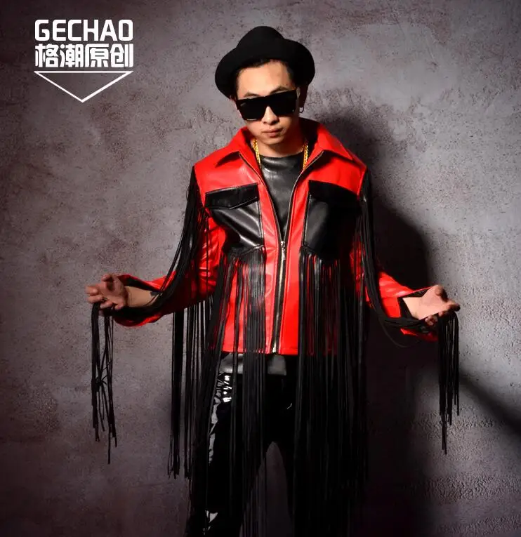 Длинная куртка с кисточками Мужская одежда мужские куртки и пальто певица для