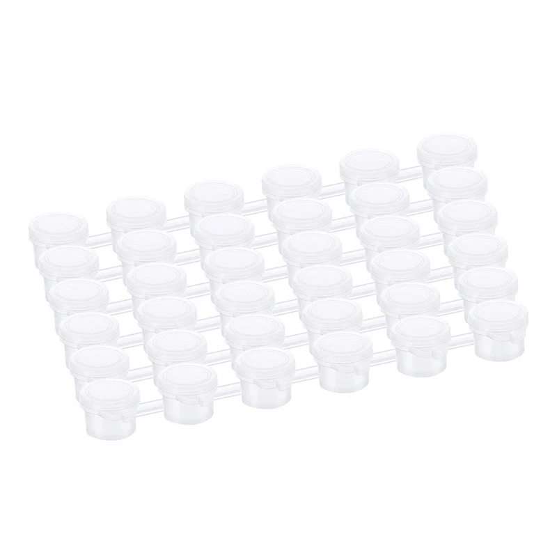 

30 Strips 180 Pots Paint Pots Strips 3 Ml Mini Paint Pot Empty Paint Cups Crafts Plastic Storage Containers