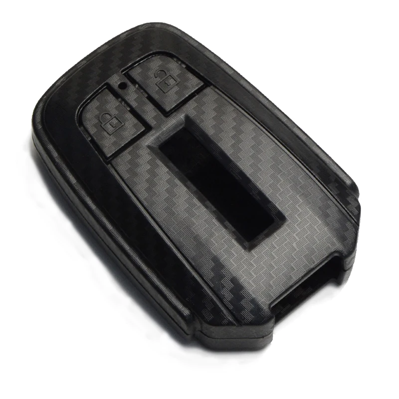 

ABS Car Key fob Cover Case set holder For ISUZU D-MAX MUX Truck DMAX Smart 2B Remote keyless Carbon fiber grain shell