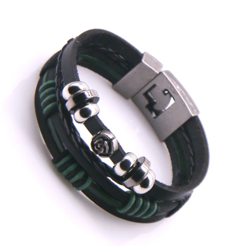 Многоуровневый плетеный браслет ручной работы в этническом стиле