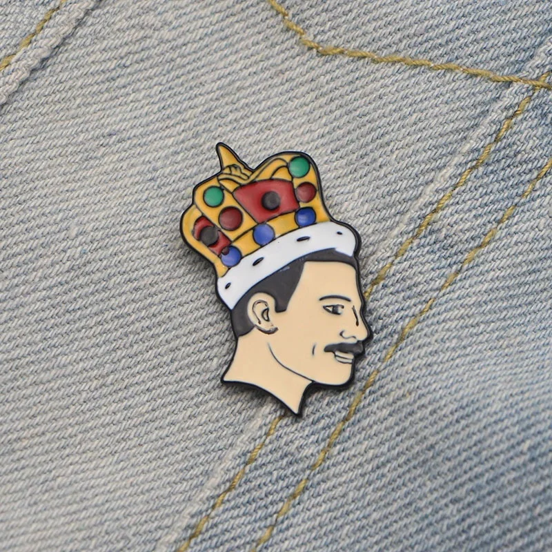 The Crown Man Freddie Mercury эмалированная булавка Queen отворот музыкальный любимый подарок