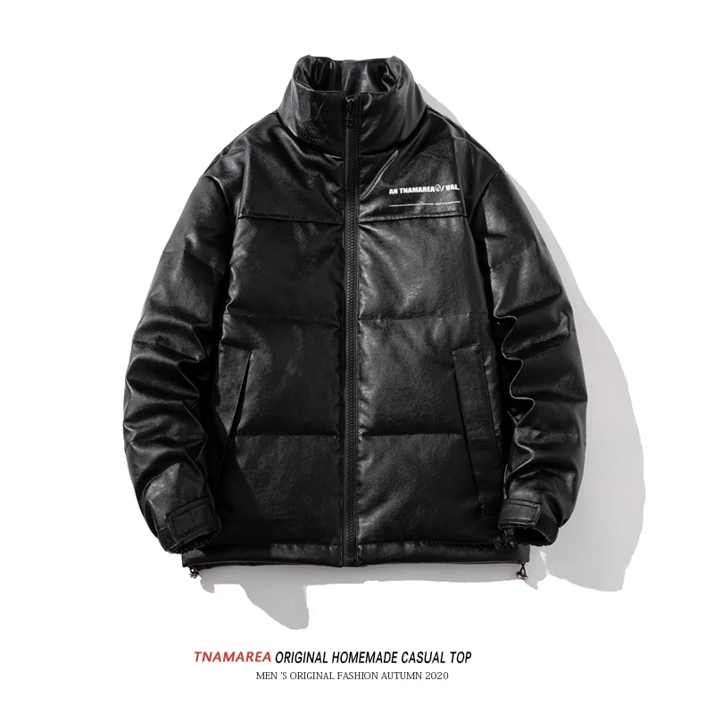 BJCJWF Brand New Winter Men's 90% Grey Duck Down Jacket Male PU waterproof parkas Stand collar Thick warm down coat men clothing