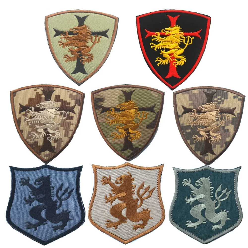 Темно-Синяя команда уплотнения 6 Devgru Лев Крест крестоносца щит Тактический Патч 3D