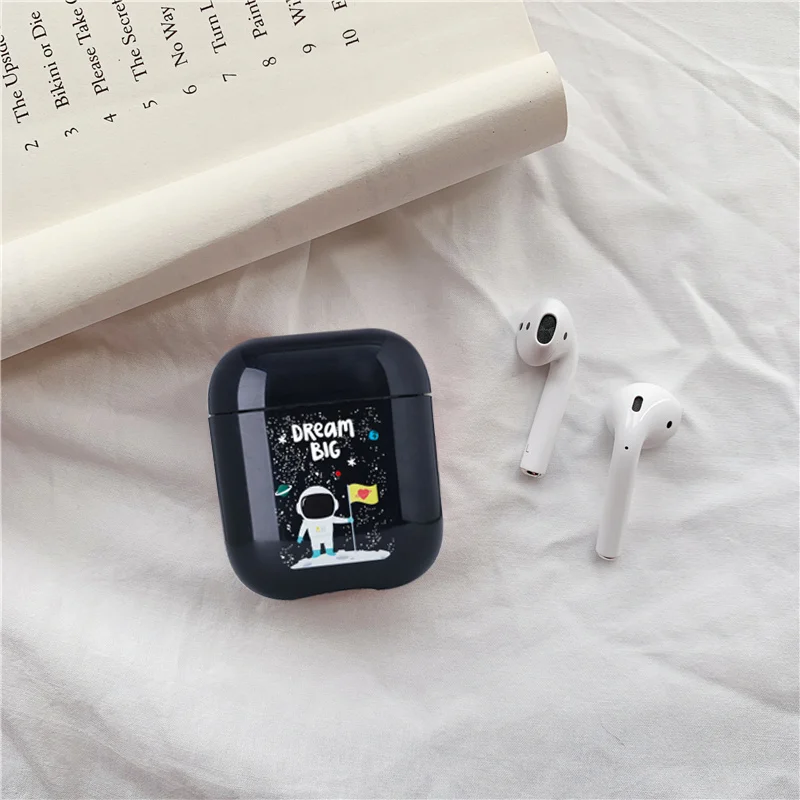 Мультяшные милые Air Pods чехол для Apple airpods чехол Роскошный Космос астронавт Bluetooth наушники чехол для Airpods наушники Жесткий