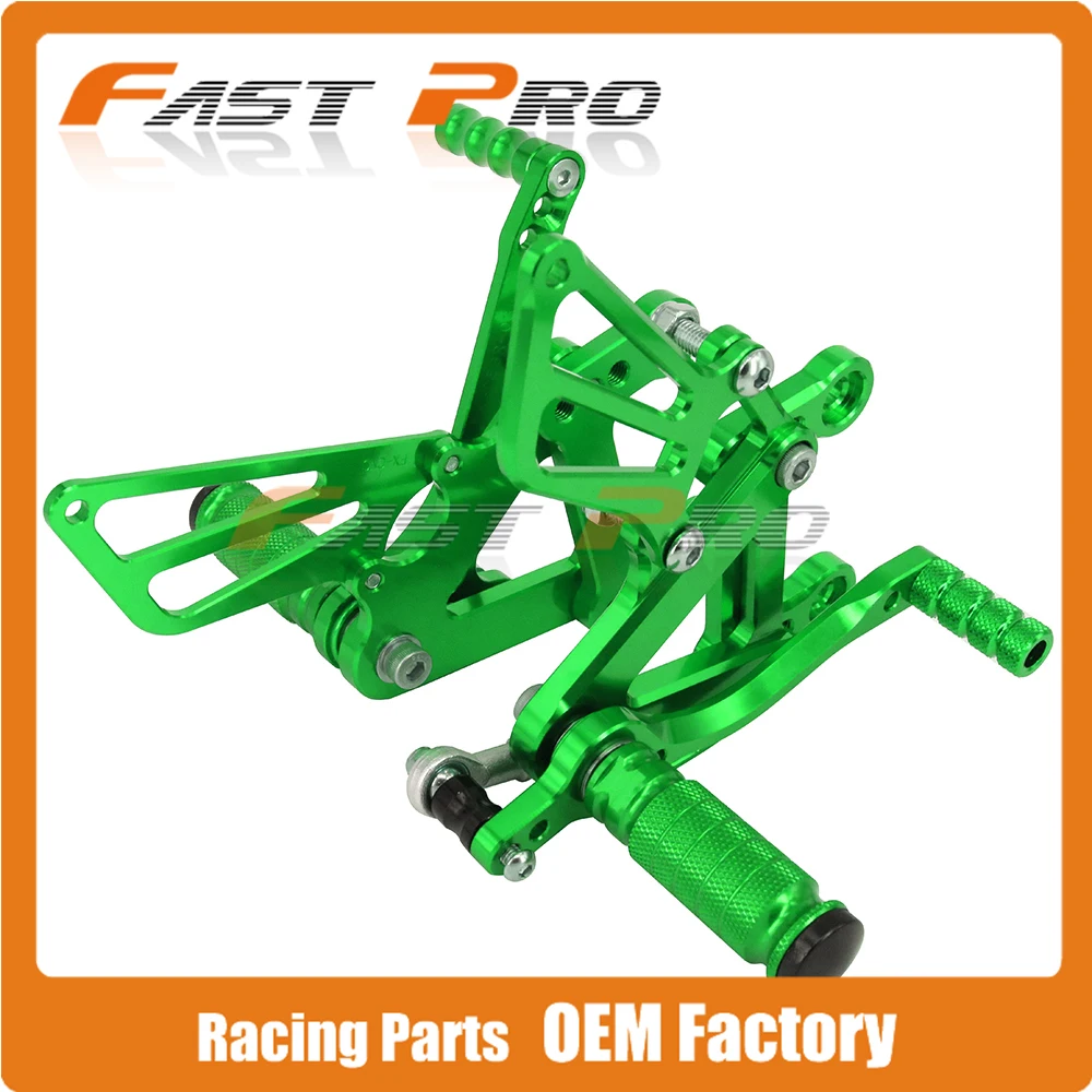 CNC Мотоцикл Регулируемые штифты для заготовки педали отдыха для KAWASAKI ZX6R ZX-6R ZX 6R 2003 2004 03 04