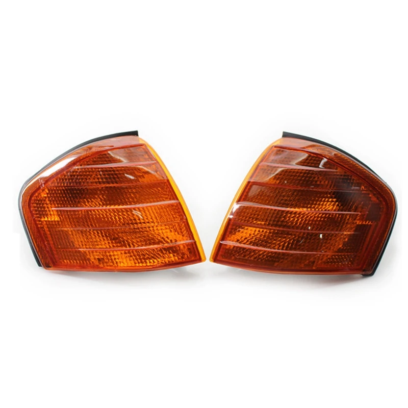 

1 Pair Front Left+Right Amber Corner Lights Turn Signal Lights for Benz C Class W202 1994-2000 2028261143 2028261243