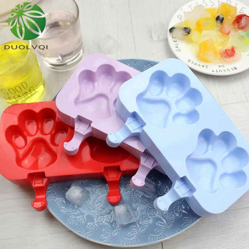 Форма для мороженого Holaroom с 3 отверстиями и деревянной палочкой силиконовые