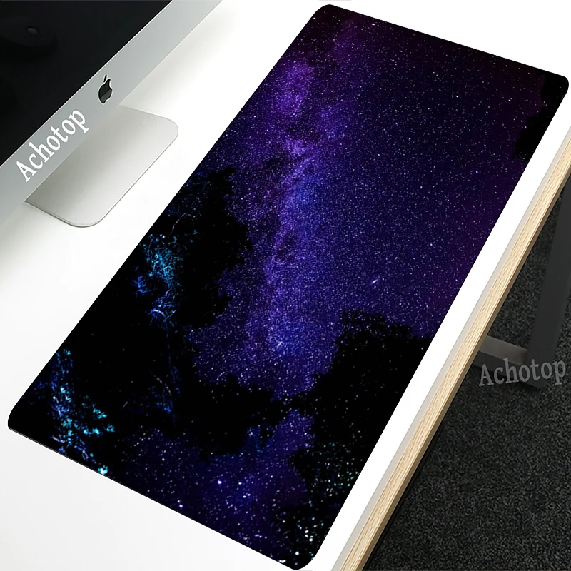 

900X400 Night sky Cool Computer Gaming Mouse Pad XXL Large Rubber Mousepad XL Locking Edge Laptop Notebook Keyboard Mat for CS