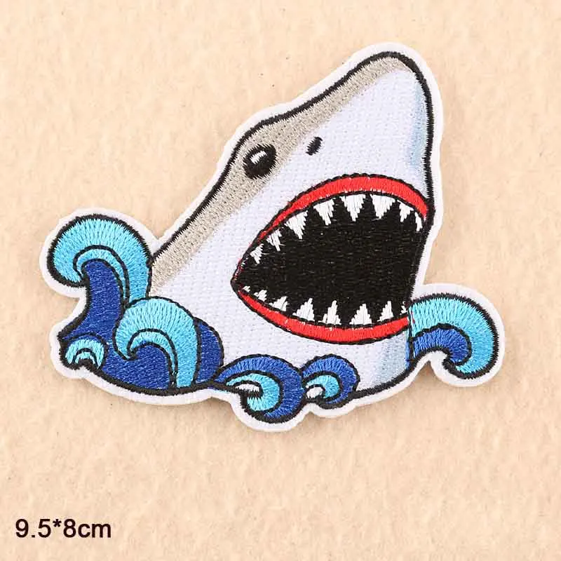 Lion Shark Iron On Embroidered Clothes West Europe Nertherland Belgium Moll Vlaanderen Flanders Patches For Clothing Wholesale | Дом и сад