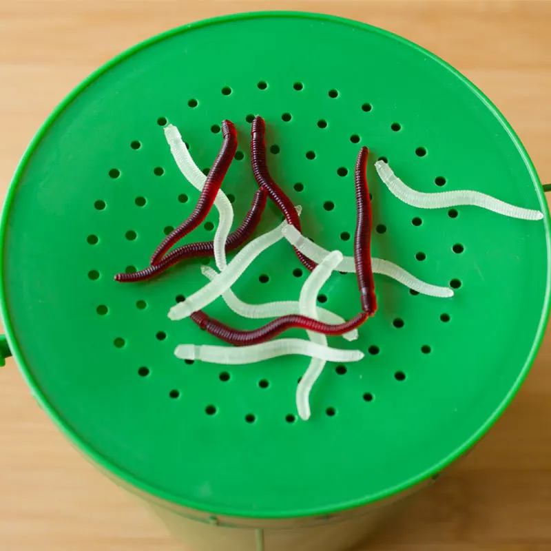 50 шт./лот Мягкая приманка для ловли червей морских красных дождевых рыболовная