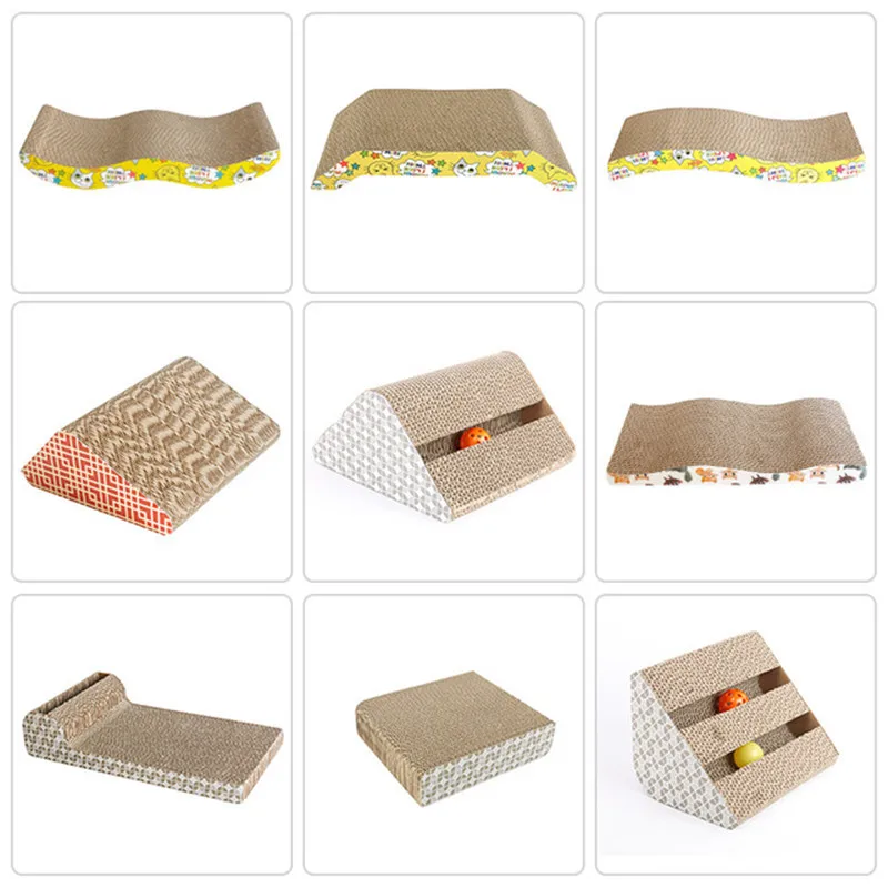 

Pet Cat Scratcher Grinding Claw Plate Scratching Pad Corrugated Paper Board Cat Scraper Mat Toys Catnip Cardboard Pet Supplies