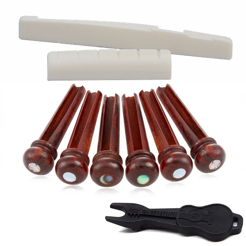 

Хот-гитарные мостовые штифты 6 шт. инкрустированные штифты для акустической гитары крупного рогатого скота, сменные детали для акустическо...