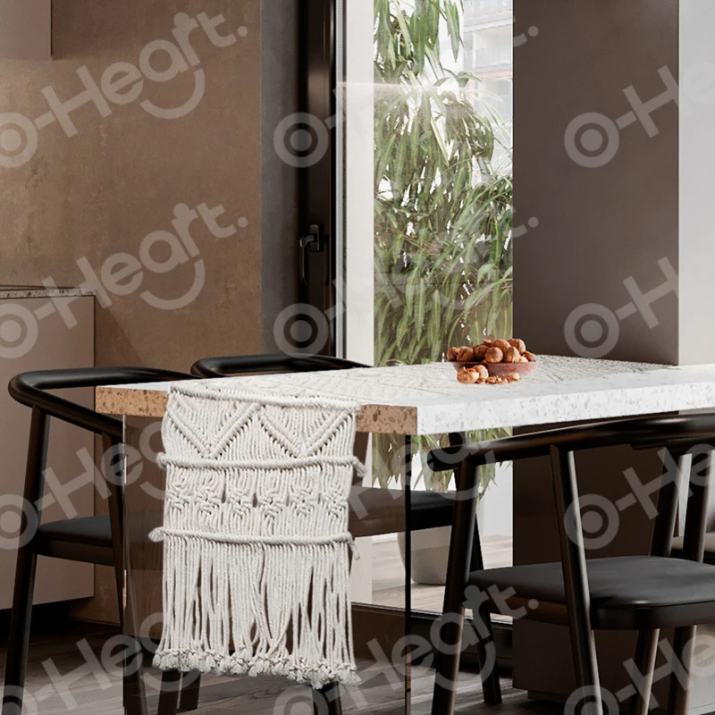 OHEART 12* 71in настольная дорожка макраме с кисточками, украшение в стиле бохо, деревенский свадебный стол, Декор, винтажный дом, столовая, стиль