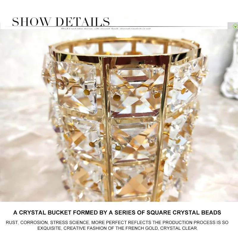Новинка 2020 года блестящий металлический Хрустальный органайзер для хранения